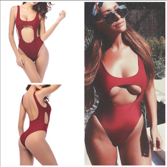 💥  Backless Hollowed-Out High Cut One Piece - Picture 2 of 5